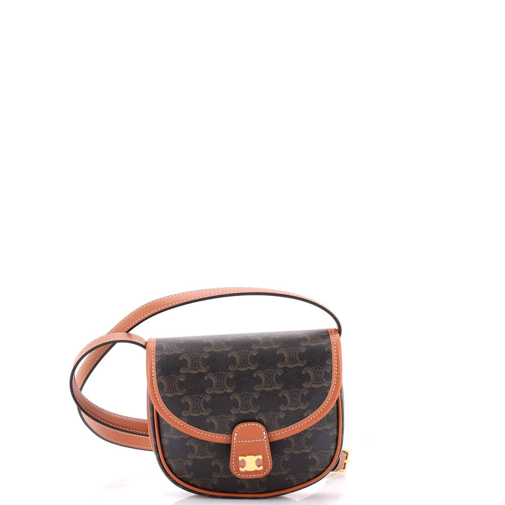 Celine Besace Flap Bag Triomphe Coated #249079C13B